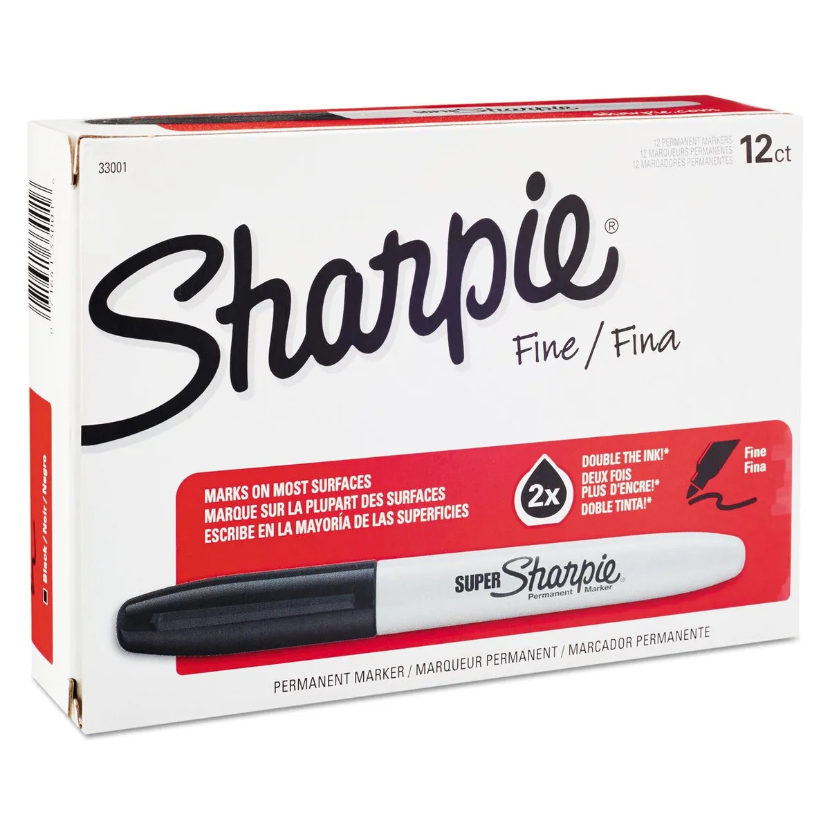 Sharpie Super Permanent Markers, Select Color Fine, 12 ct. 2