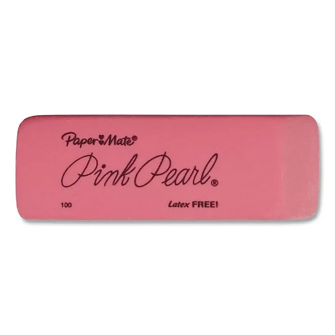 Paper Mate Pink Pearl Eraser, Medium, 24pk. 3