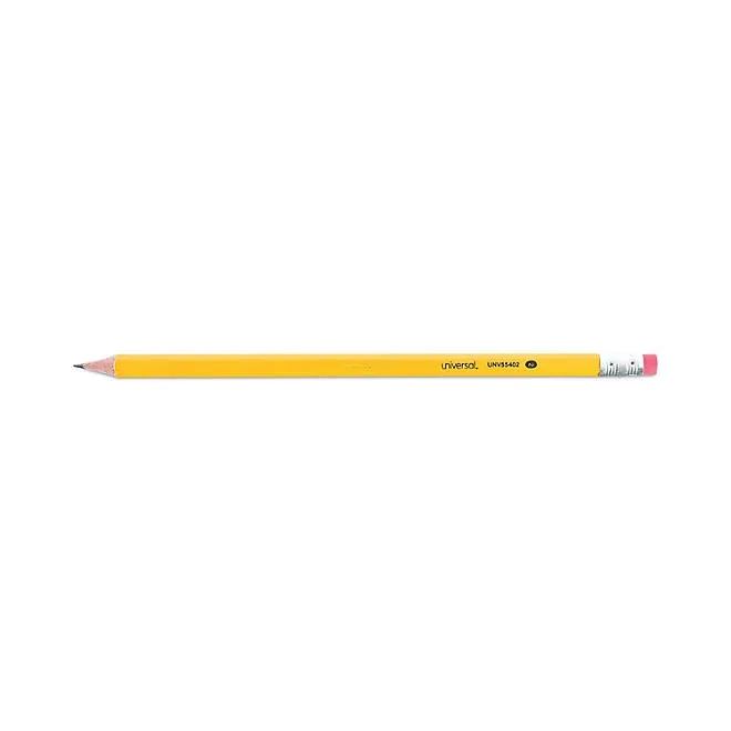 Universal 2 Pre-Sharpened Woodcase Pencil, HB 2, Yellow Barrel, 72/Pack 4