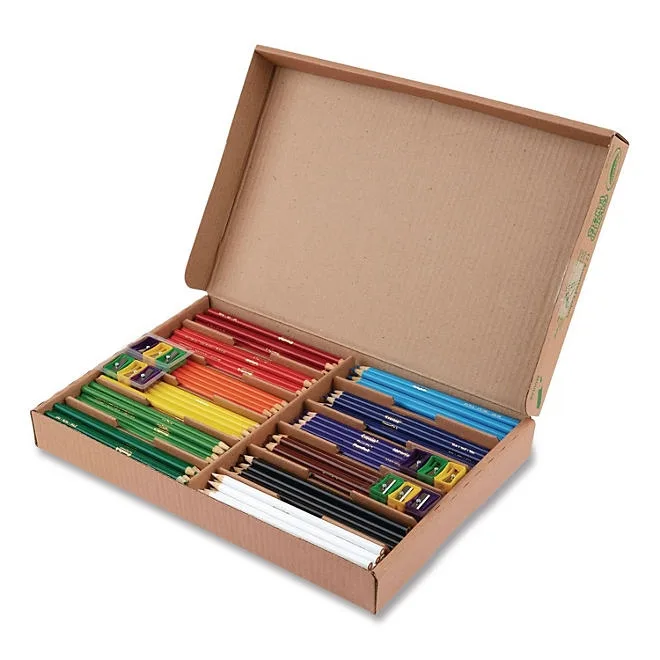 Crayola Color Pencil Classpack Set with (240) Pencils and (12) Pencil Sharpeners, Assorted Lead and Barrel Colors, 240/Pack 5