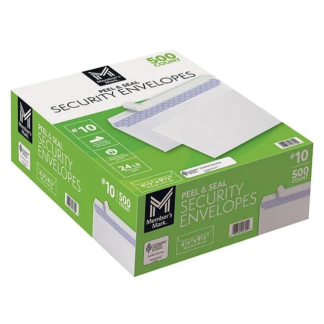 Member's Mark Envelope 10, Peel and Seal 500 ct. 3