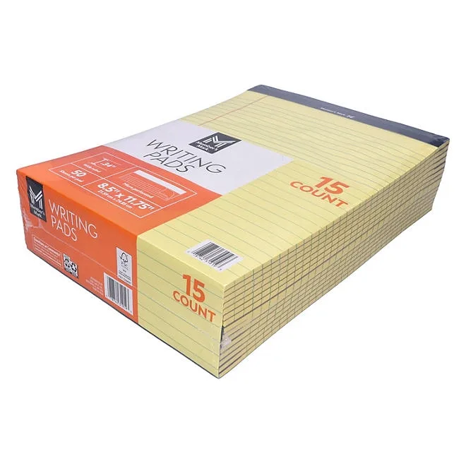 Member's Mark Legal Writing Pad - Perforated Canary 15-Pack 3
