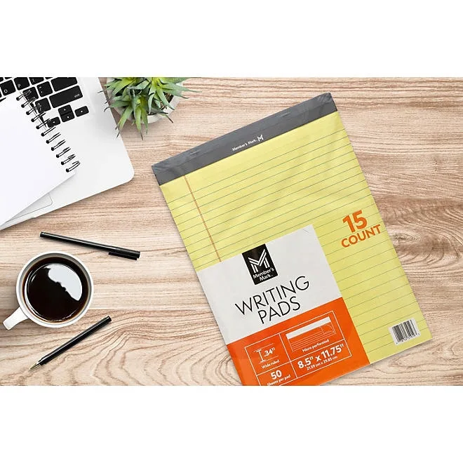 Member's Mark Legal Writing Pad - Perforated Canary 15-Pack 4