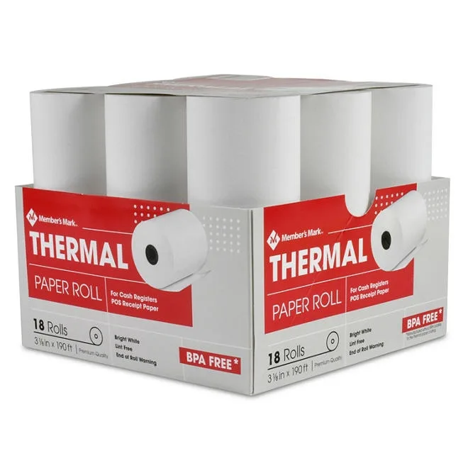 Member's Mark Thermal Receipt Paper Rolls, 3 1/8" X 190', 18 Rolls 4