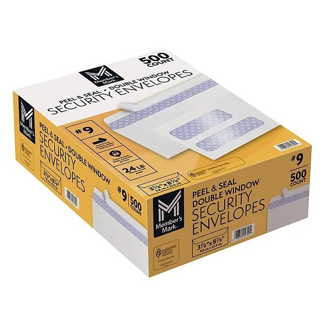 Member's Mark Envelope 9, Double Window, 500 ct. 3