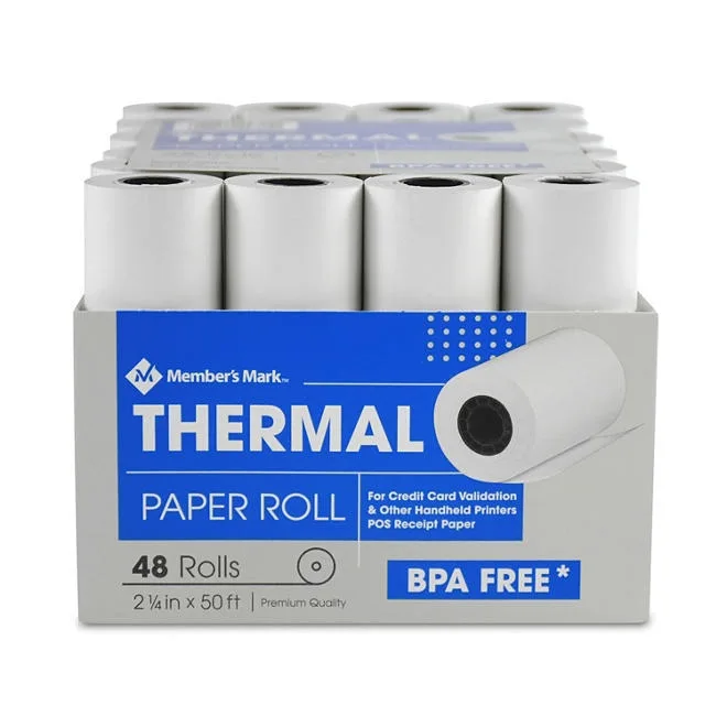 Member's Mark Thermal Receipt Paper Rolls, 2 1/4" X 50' , 48 Rolls 2