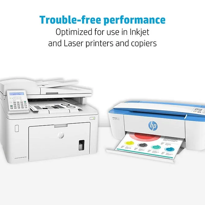 HP Multipurpose Copy Paper, 8.5 x 11”, 96 Bright, 20 lbs., 5 Reams (2,500 sheets) 5