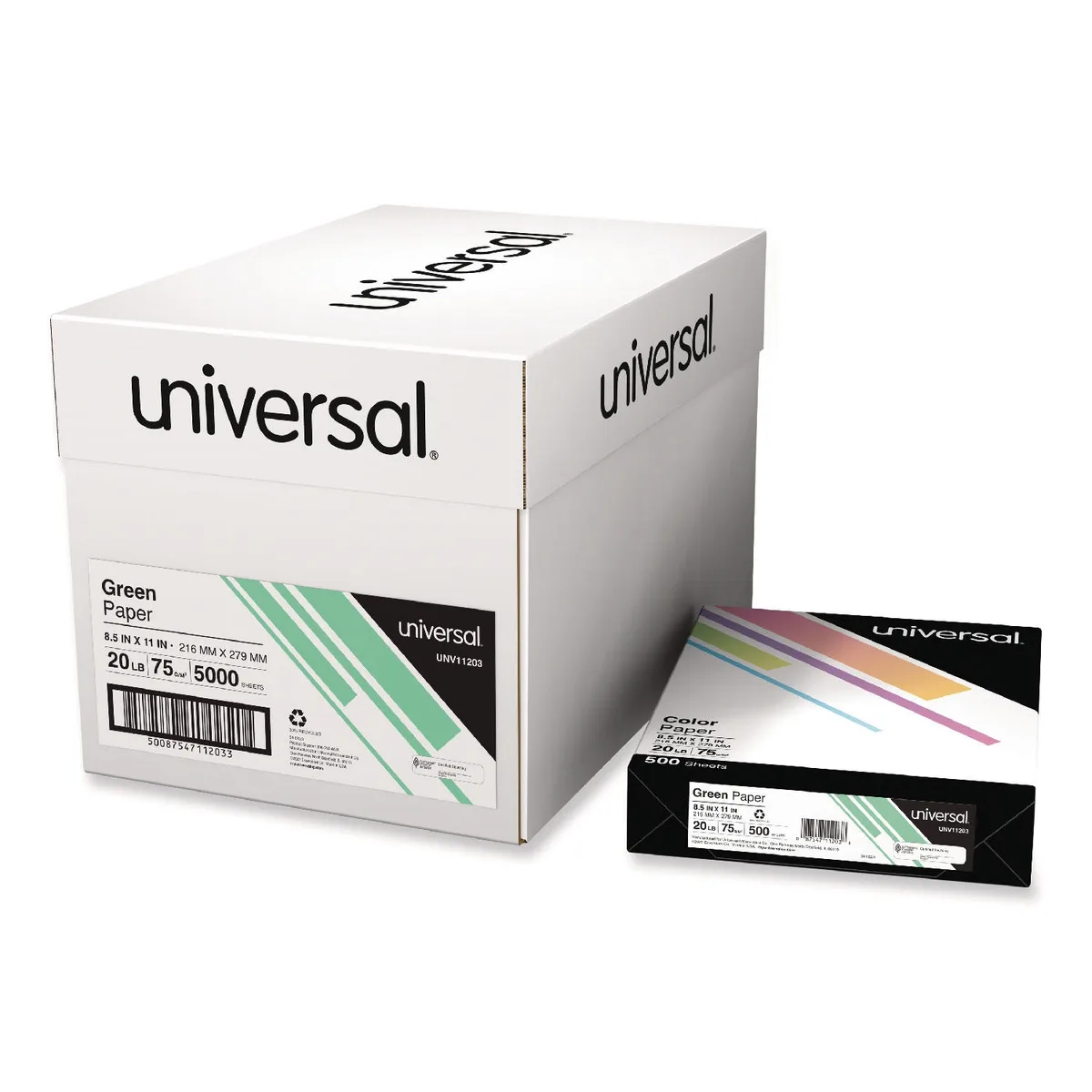 Universal Colored Paper, 20lb, 8-1/2" x 11", 500 Sheets/Ream, Various Colors