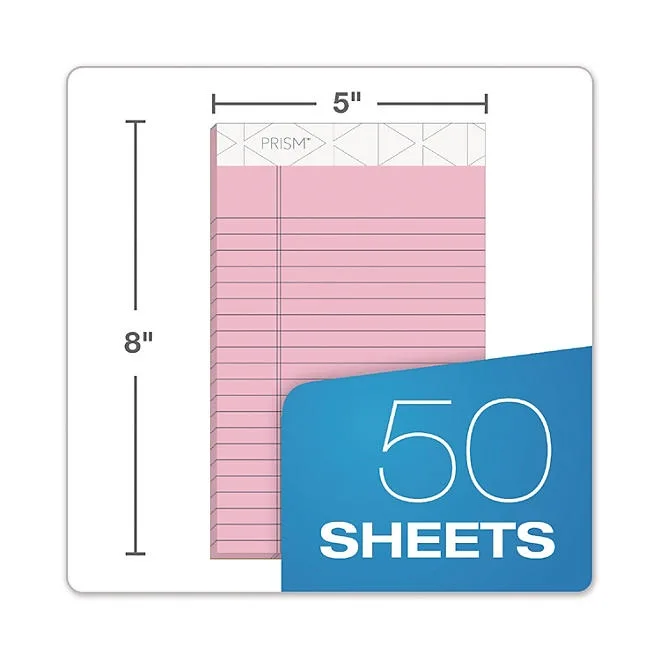 TOPS - Prism Plus Colored Junior Legal Pads, 5 x 8, Pastels - 6 50-Sheet Pads/Pack 4