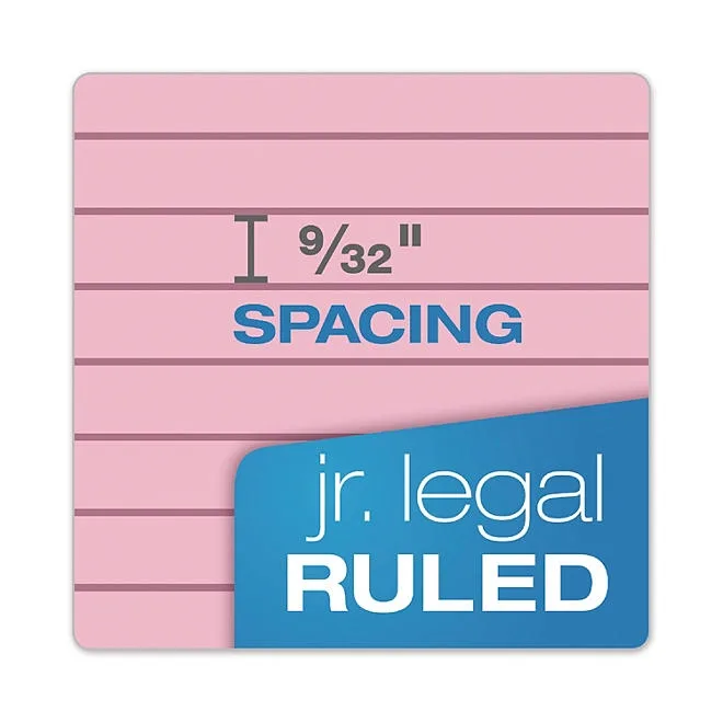 TOPS - Prism Plus Colored Junior Legal Pads, 5 x 8, Pastels - 6 50-Sheet Pads/Pack 5