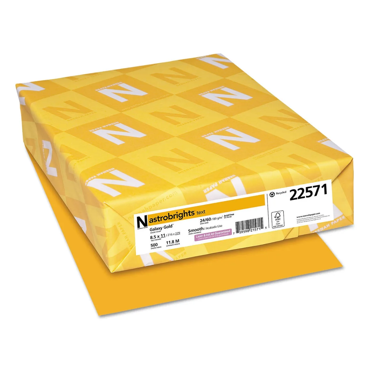Astrobrights Color Paper, 8.5" x 11", 24 lb/ 89 gsm, 500 Sheets, Choose a Color