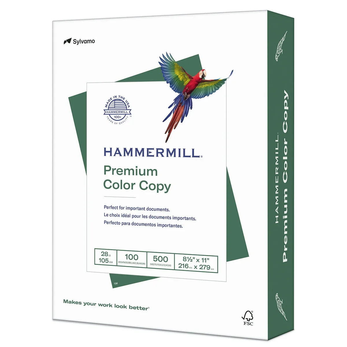 Hammermill - Copier Paper, 100 Brightness, 28lb, 8 1/2 x 11, Photo White - 500/Ream