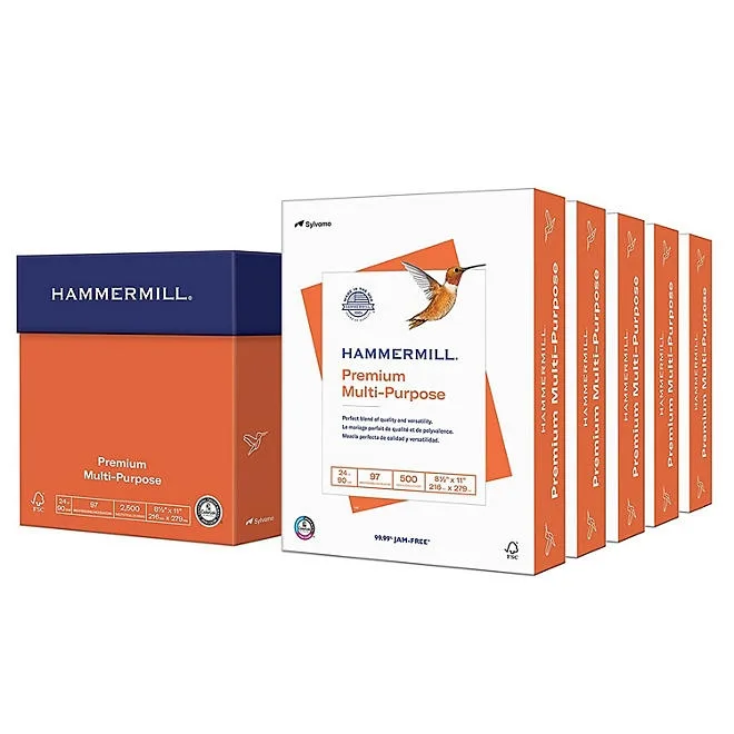 Hammermill - Premium Multipurpose Paper, 8-1/2 x 11, White - 2500/Carton 2
