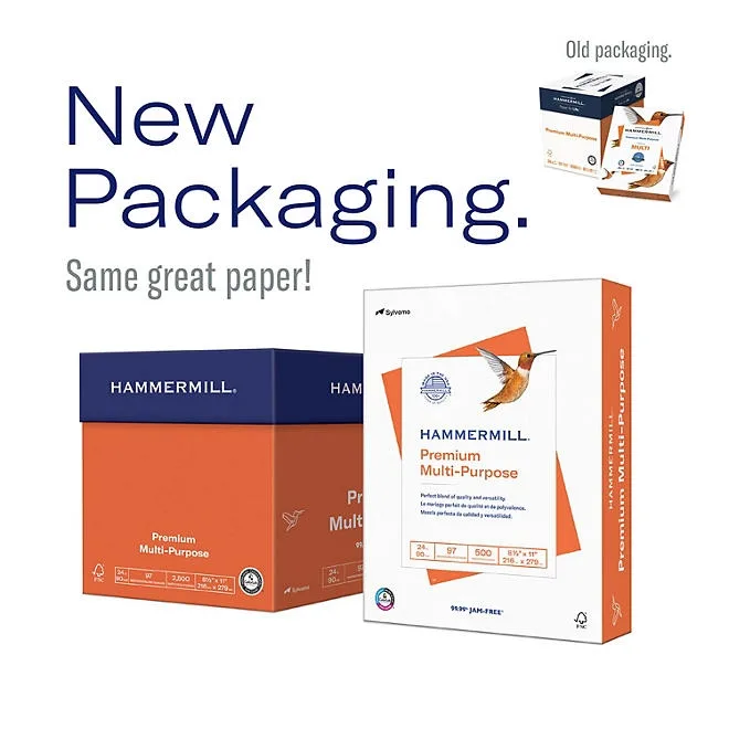 Hammermill - Premium Multipurpose Paper, 8-1/2 x 11, White - 2500/Carton 4
