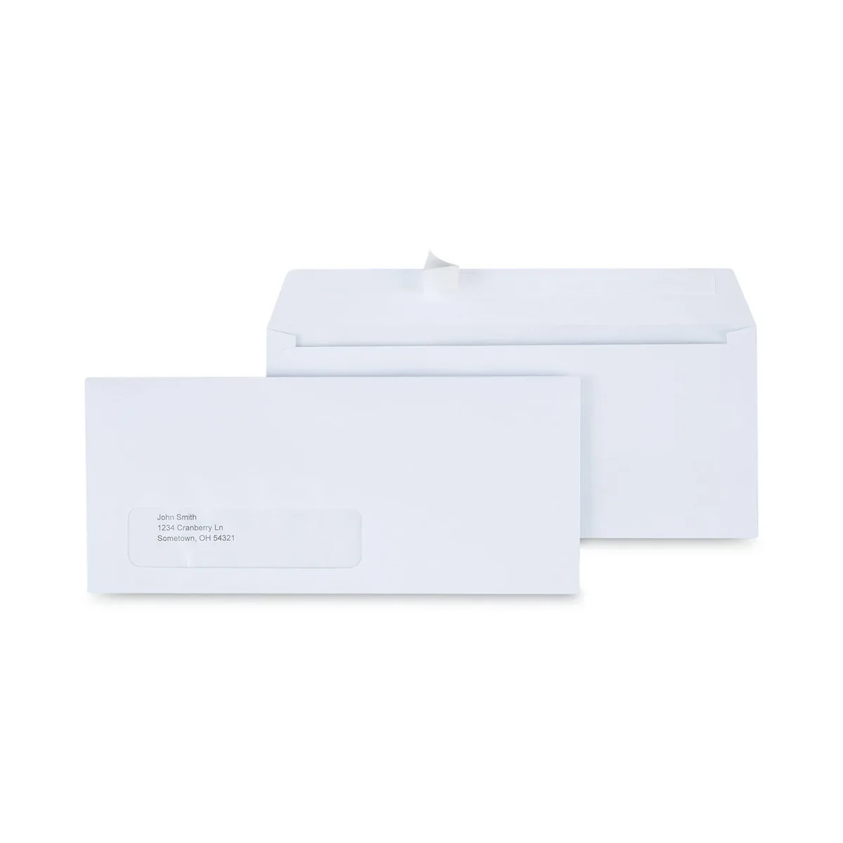 Universal® Peel Seal Strip Business Envelope, 10, 4 1/8" x 9 1/2", Window, White, 500/Box