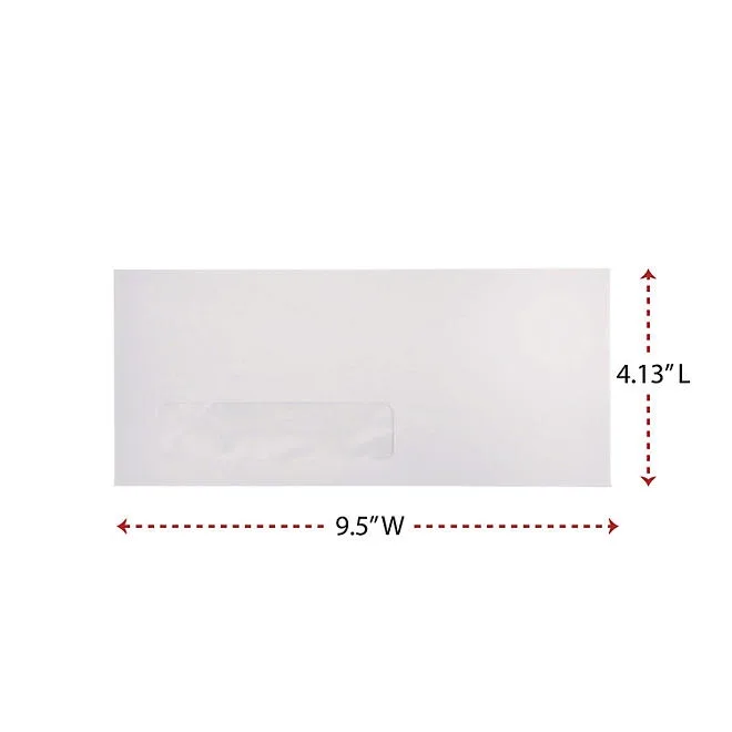 Universal® Window Business Envelope, 10, 4 1/8" x 9 1/2", White, 500/Box 4