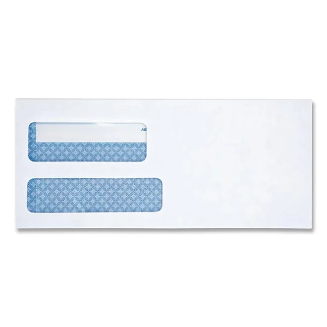 Quality Park - Redi-Seal Envelope, Security, 9, Double Window, Contemporary, White - 250/Carton 4