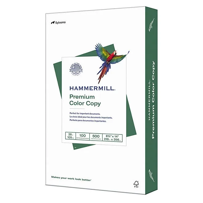 Hammermill - Color Copy Paper, 100 Brightness, 8-1/2 x 14, Photo White - 500/Ream 2