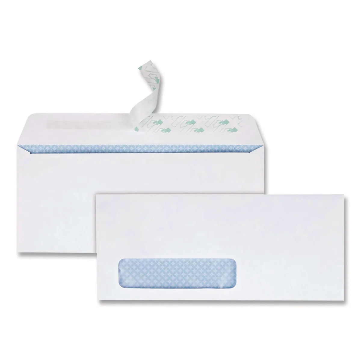 Quality Park - Redi-Strip Security Tinted Window Envelope, Contemporary, 10, White - 500/Box