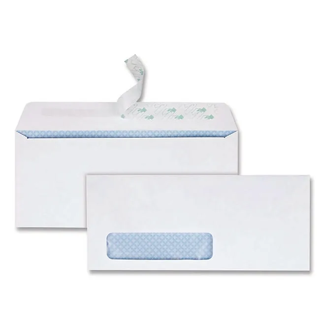 Quality Park - Redi-Strip Security Tinted Window Envelope, Contemporary, 10, White - 500/Box 2