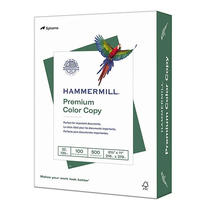 Hammermill - Color Copy Digital Paper, 32lb, 100 Bright, 8-1/2 x 11" - Ream 2