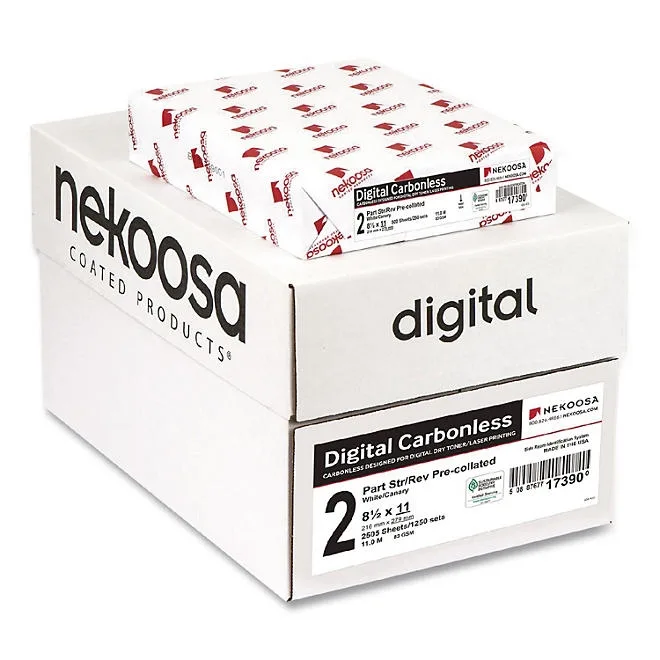 Nekoosa - Fast Pack Digital Carbonless Paper, 2-Part, Straight Sequence - Case 2