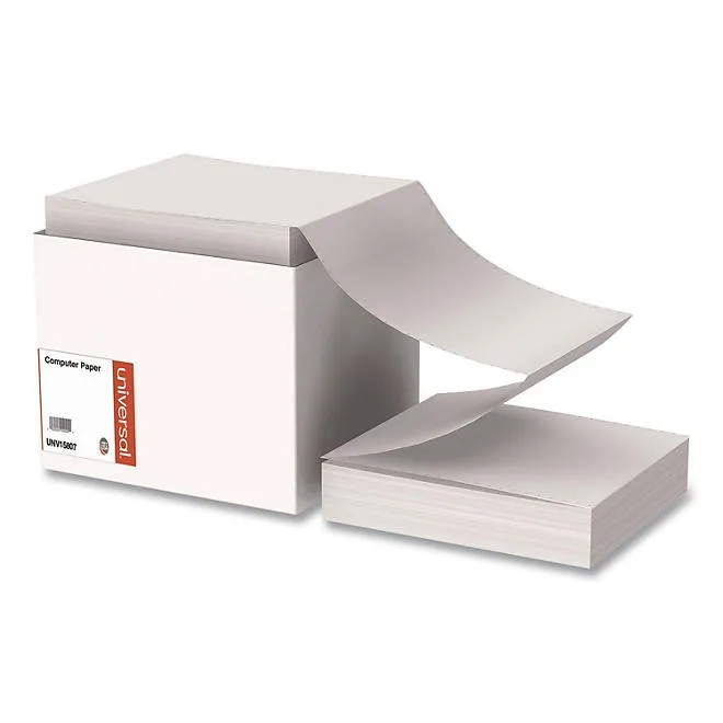 Universal® Computer Paper, 20lb, 9-1/2" x 11", Letter Trim Perforation, White, 2300 Sheets 3