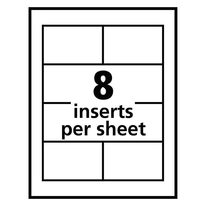 Avery Pin-Style Badge Holder with Laser/Inkjet Insert, Top Load, 3.5 x 2.25, White, 100/Box 4