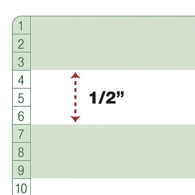 Universal Green Bar Computer Paper, Perforated Margins, 20lb, 14-7/8" x 11", 2400 Sheets 5