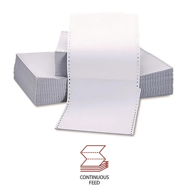 Universal® Two-Part Carbonless Paper, 15lb, 9-1/2" x 11", Perforated, White, 1650 Sheets 5