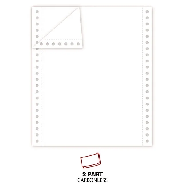 Universal® Two-Part Carbonless Paper, 15lb, 9-1/2" x 11", Perforated, White, 1650 Sheets 4