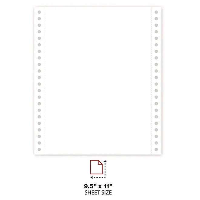 Universal® Two-Part Carbonless Paper, 15lb, 9-1/2" x 11", Perforated, White, 1650 Sheets 3