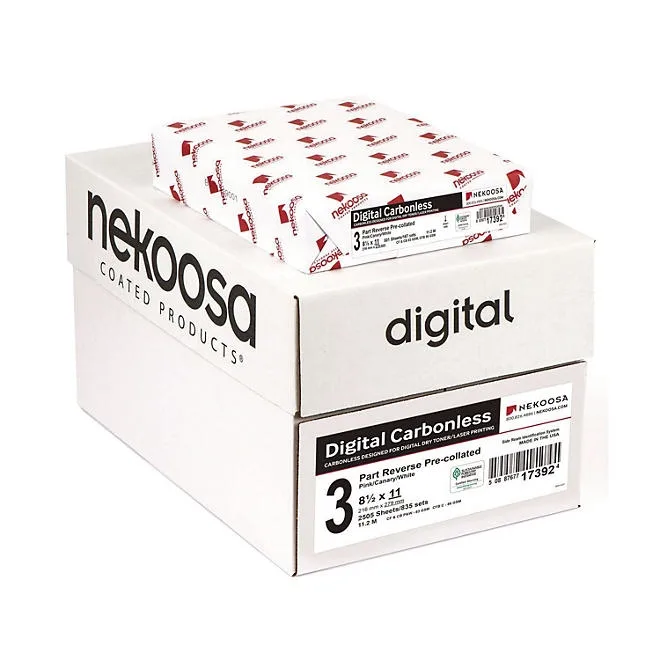 Nekoosa - Fast Pack Digital Carbonless Paper, 3-Part, Reverse Sequence - Case 2