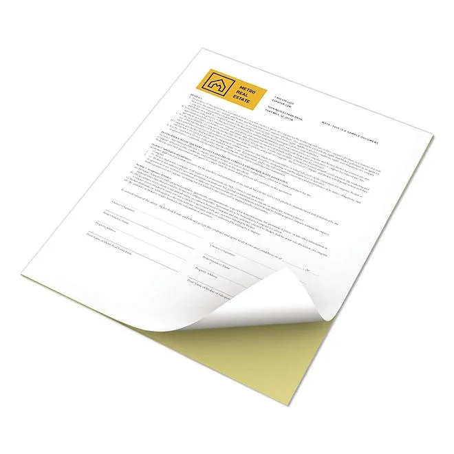 Xerox Bold Digital Carbonless Paper, 8 1/2 x 11, White/Canary, 5,000 Sheets 4