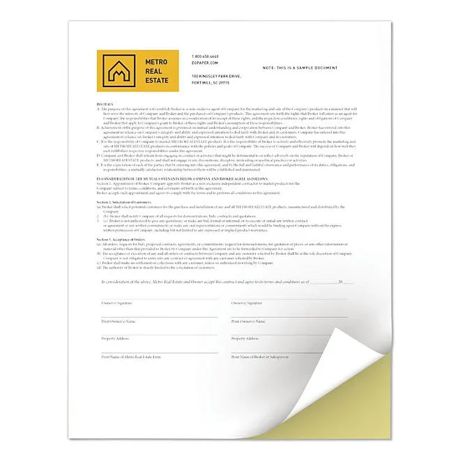 Xerox Bold Digital Carbonless Paper, 8 1/2 x 11, White/Canary, 5,000 Sheets 2