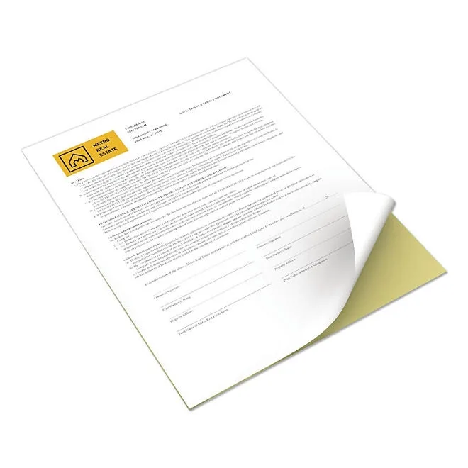 Xerox Bold Digital Carbonless Paper, 8 1/2 x 11, White/Canary, 5,000 Sheets 3