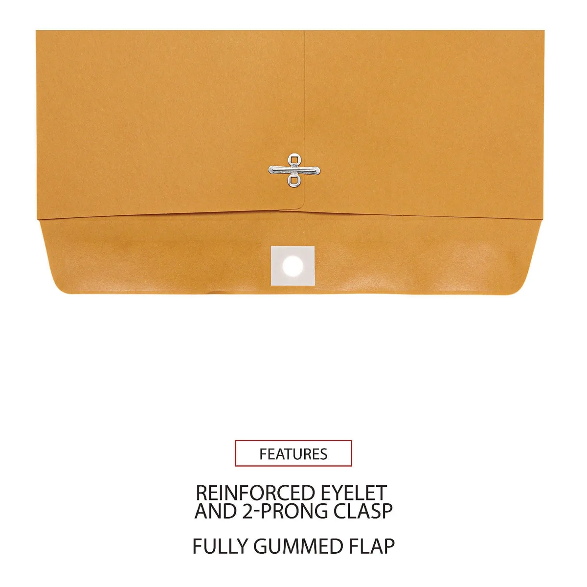 Universal Kraft Clasp Envelope, Center Seam, 28 lb. Brown Kraft., 100/Box, Various Sizes 5