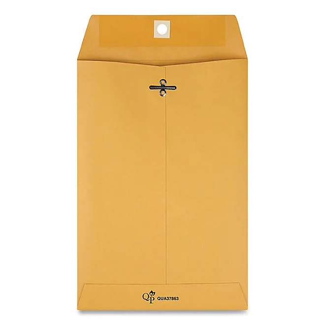 Quality Park - Clasp Envelope, 6 1/2" x 9 1/2", Brown Kraft - 100/Box 3
