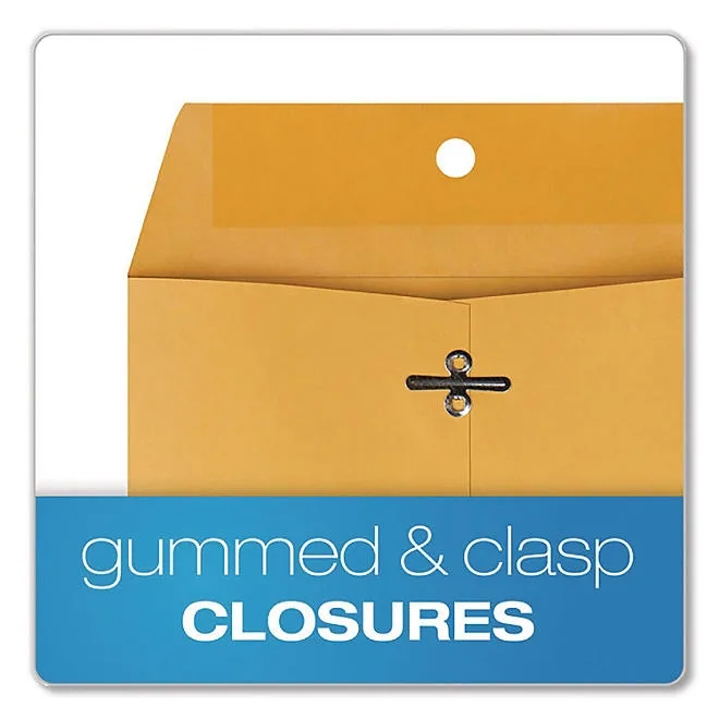 Quality Park - Clasp Envelope, 6 1/2" x 9 1/2", Brown Kraft - 100/Box 5