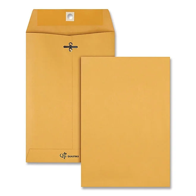 Quality Park - Clasp Envelope, 6 1/2" x 9 1/2", Brown Kraft - 100/Box 4