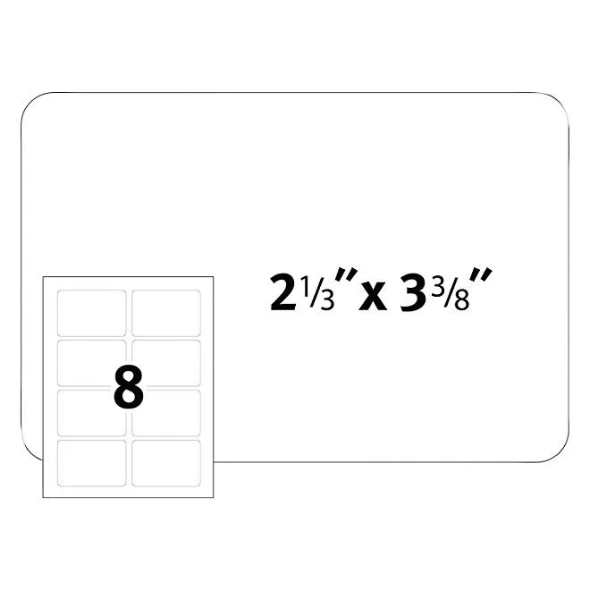 Avery Flexible Adhesive Name Badge Labels, 3.38 x 2.33, White, 160/Pack 5