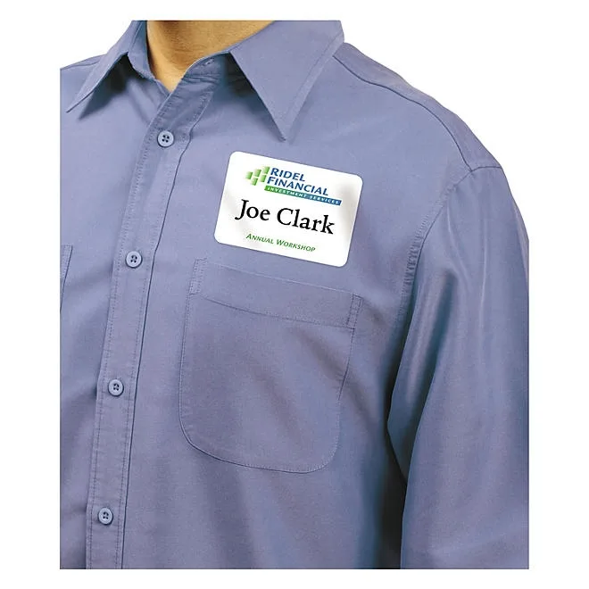 Avery Flexible Adhesive Name Badge Labels, 3.38 x 2.33, White, 160/Pack 3