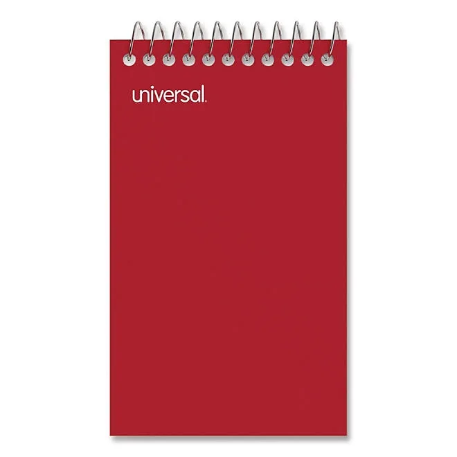 Universal Wirebound Memo Book, Narrow Rule, 3 x 5, White, 50 Sheets, 12/Pack 3