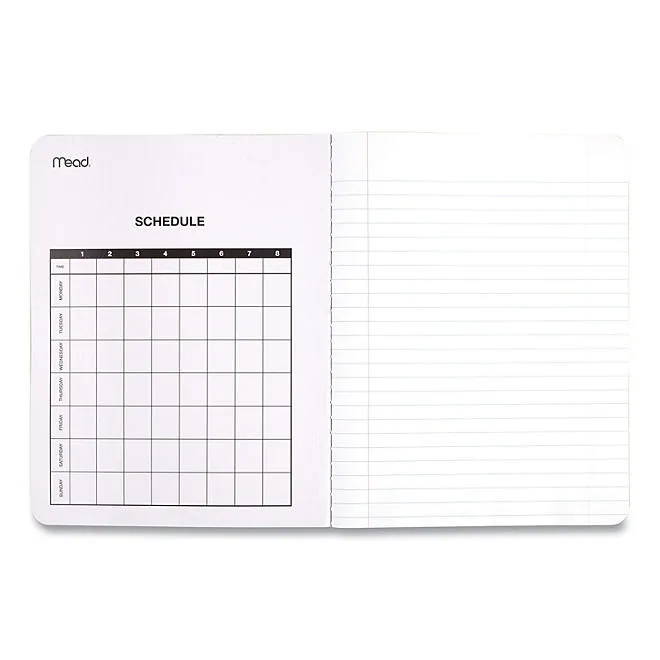 Mead Black Marble Composition Book - Wide Rule - 9-3/4 x 7-1/2 - 100 Sheets 5