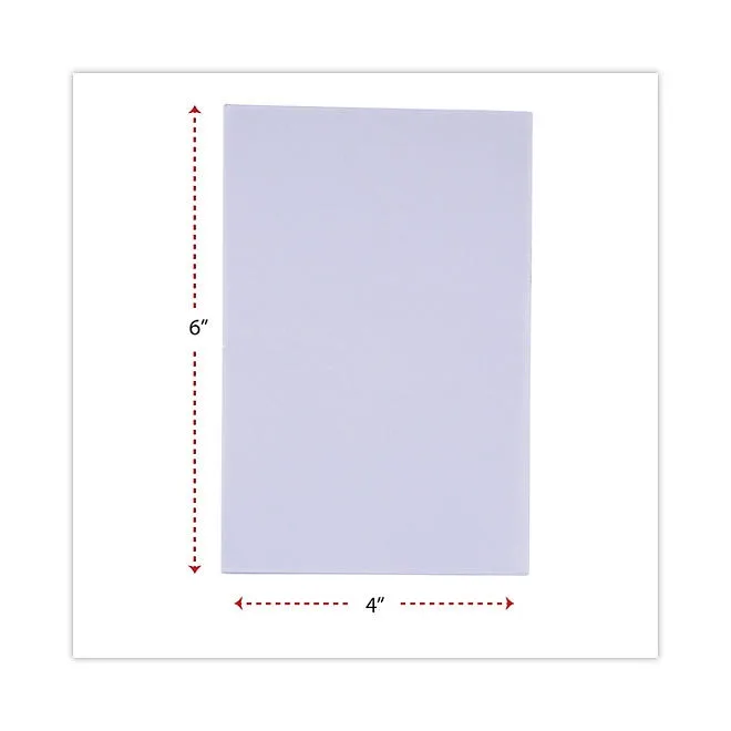 Universal Scratch Pad Value Pack, Unruled, 4" x 6", White, 100 Sheets, 120/Carton 3