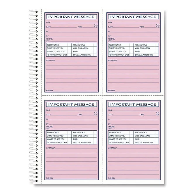 TOPS Telephone Message Book, Fax/Mobile Section,Two-Part, 400 Forms 3