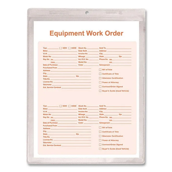 C-Line Clear Vinyl Shop Ticket Holder, 9" x 12", 50ct. 5