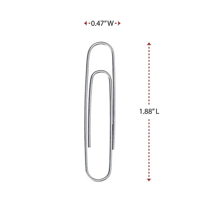 Universal Smooth Paper Clips, Jumbo, Silver, 100/Box, 10 Boxes/Pack 3