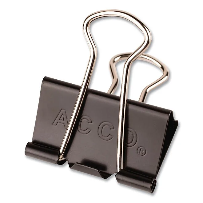 ACCO Binder Clips, Medium, Black/Silver, 12 Count 5