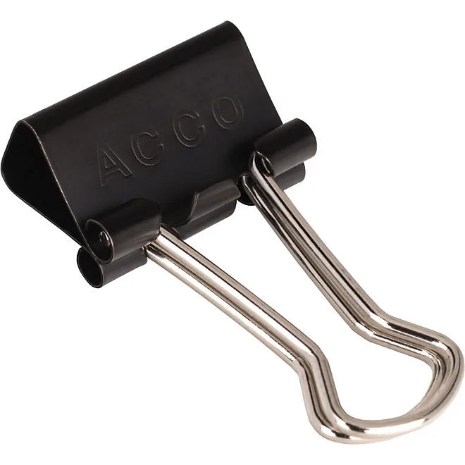 ACCO Binder Clips, Mini, Black/Silver, 12 Count 3